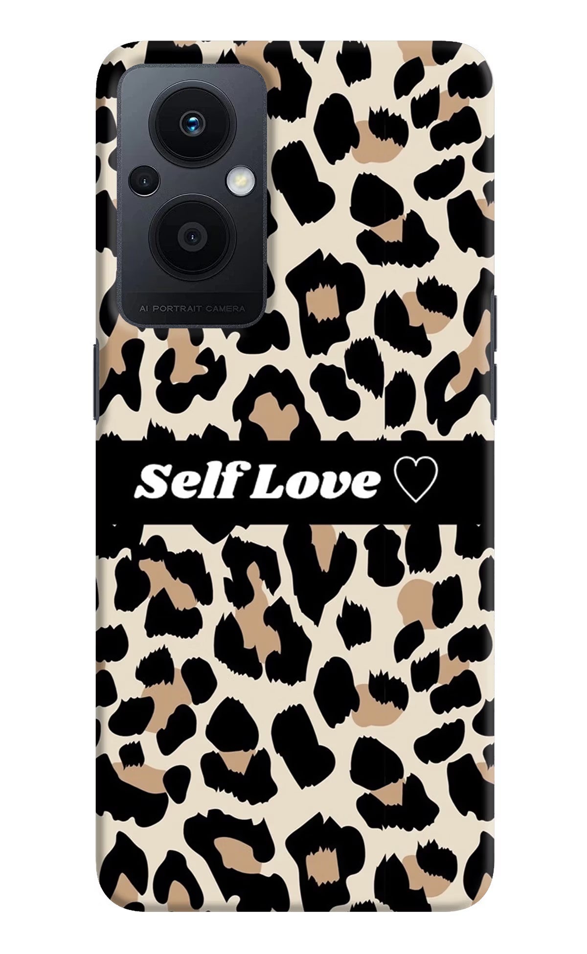 Leopard Print Self Love Oppo F21 Pro 5G Hard Case Back Cover by Casekaro
