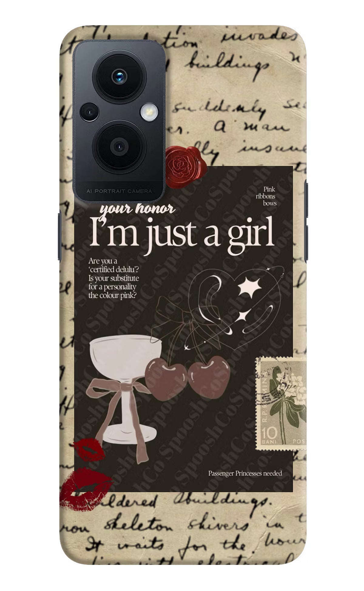 I am just a girl Oppo F21 Pro 5G Hard Case Back Cover by Casekaro