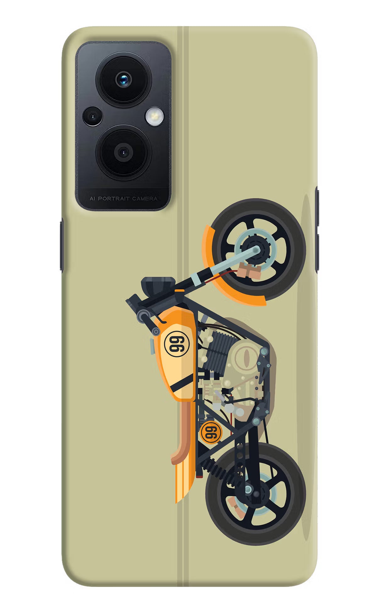 Vertical Speedster Oppo F21 Pro 5G Hard Case Back Cover by Casekaro