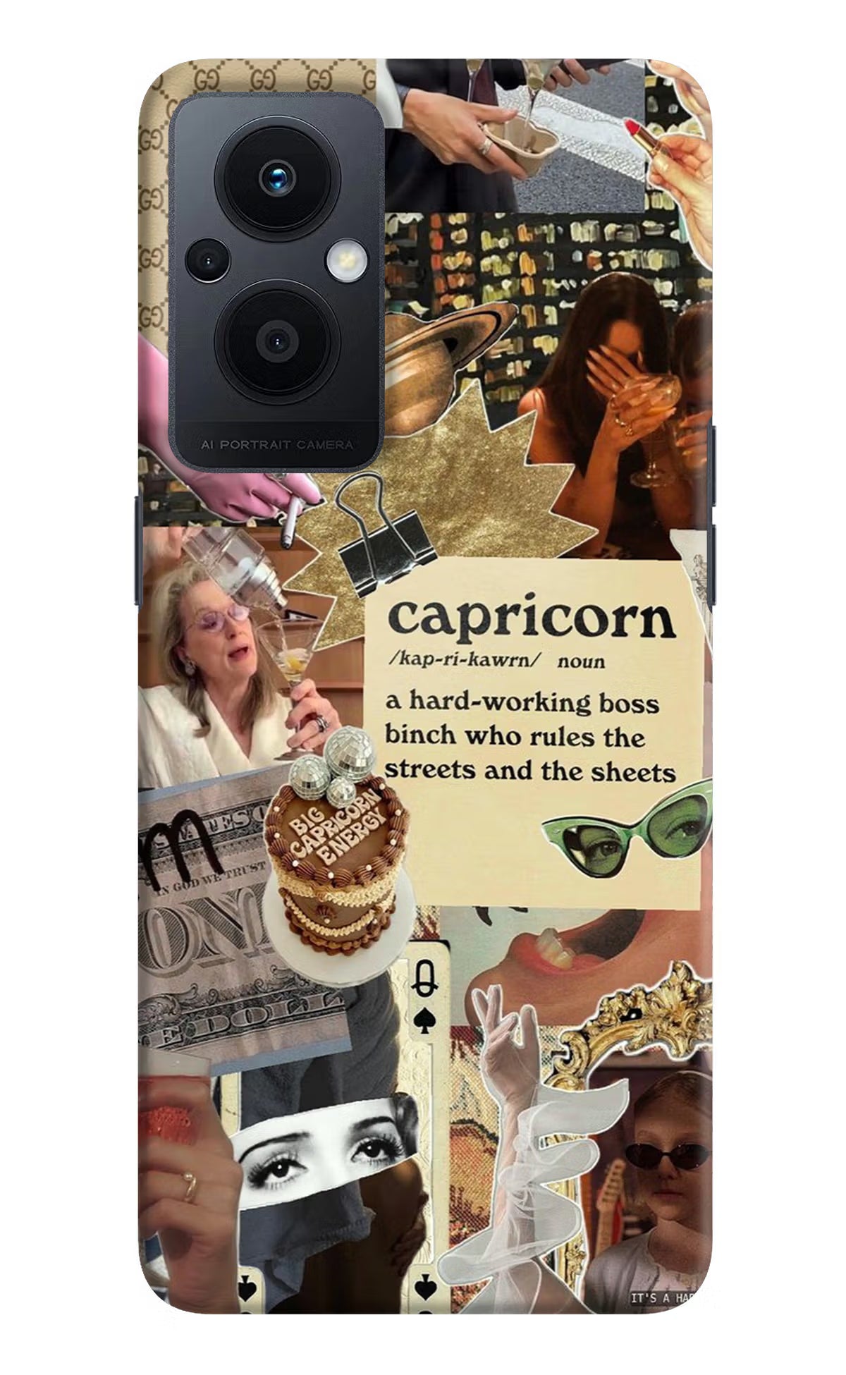 Capricorn Zodiac Oppo F21 Pro 5G Hard Case Back Cover by Casekaro