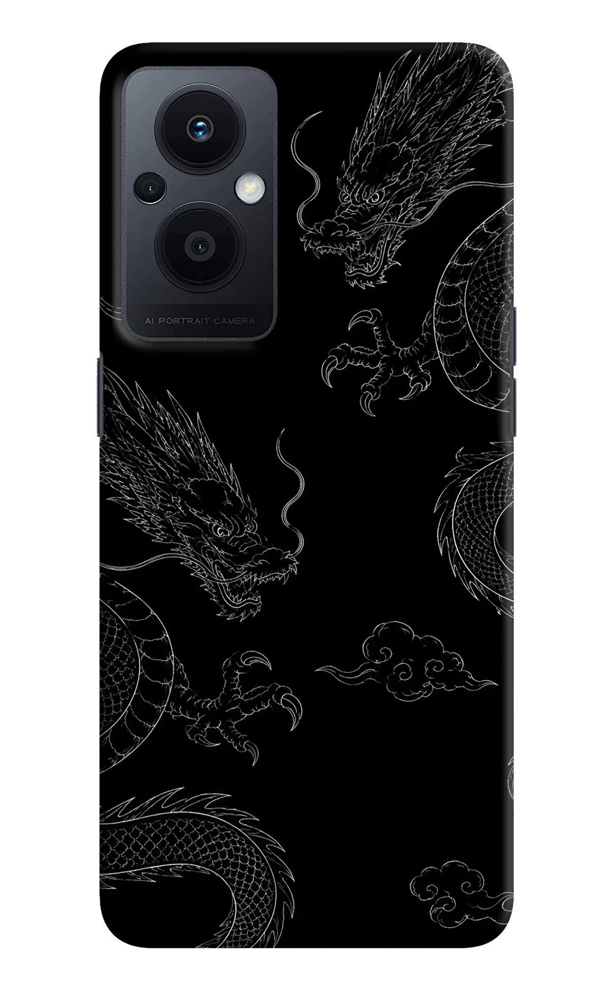 Twin Dragons Oppo F21 Pro 5G Hard Case Back Cover by Casekaro