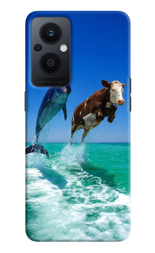 Dolphin vs Cow Oppo F21 Pro 5G Hard Case Back Cover by Casekaro