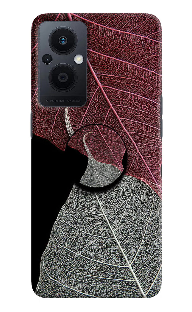 Leaf Pattern Oppo F21 Pro 5G Pop Case by Casekaro