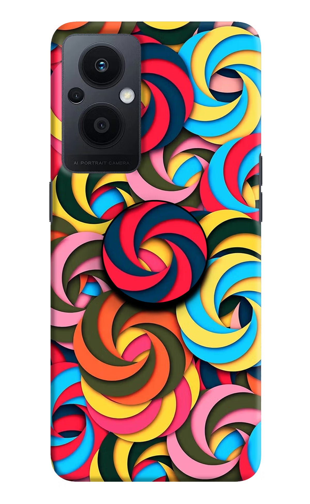 Spiral Pattern Oppo F21 Pro 5G Pop Case by Casekaro