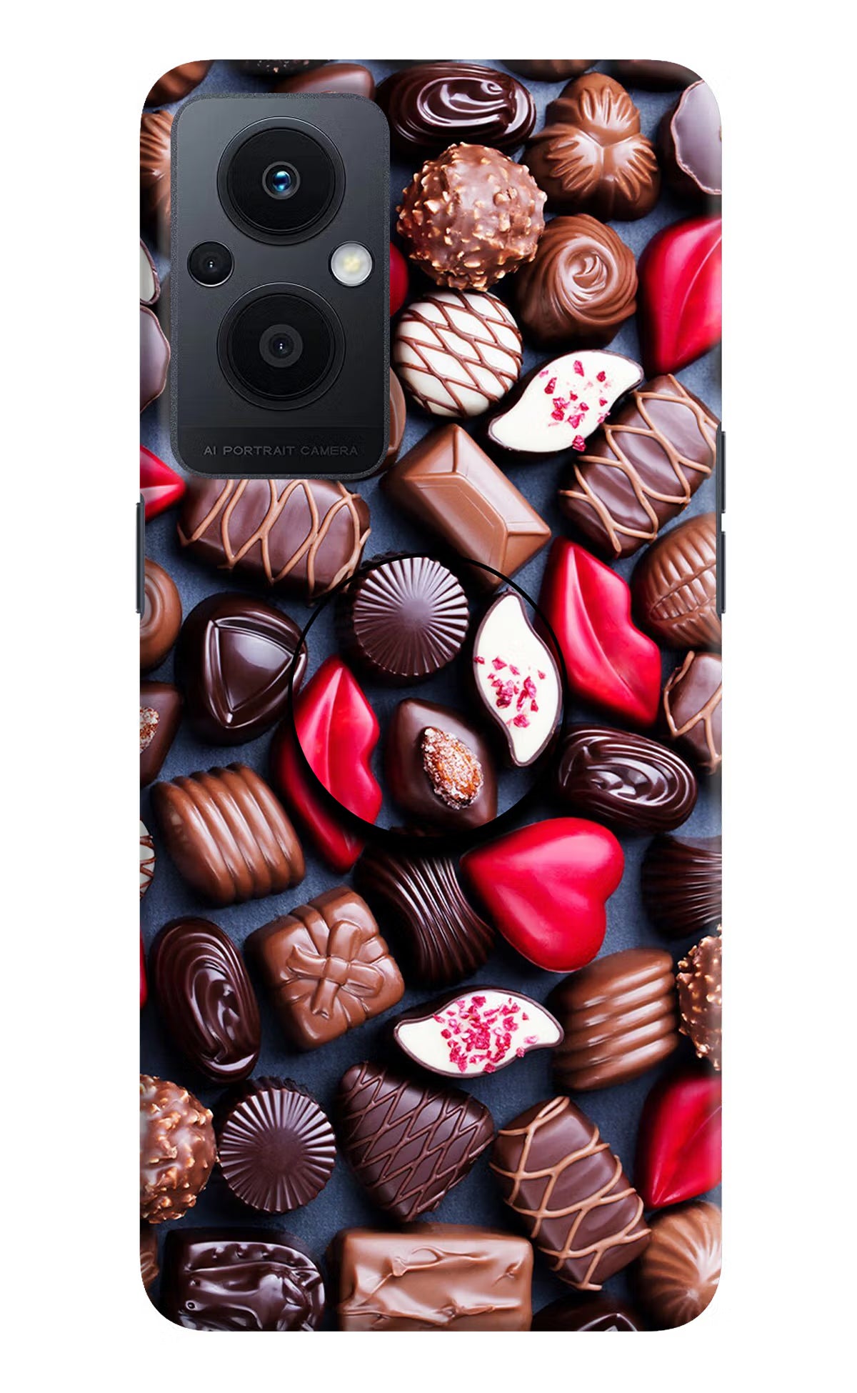 Chocolates Oppo F21 Pro 5G Pop Case by Casekaro