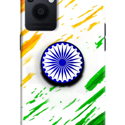Indian Flag Ashoka Chakra Oppo F21 Pro 5G Pop Case by Casekaro