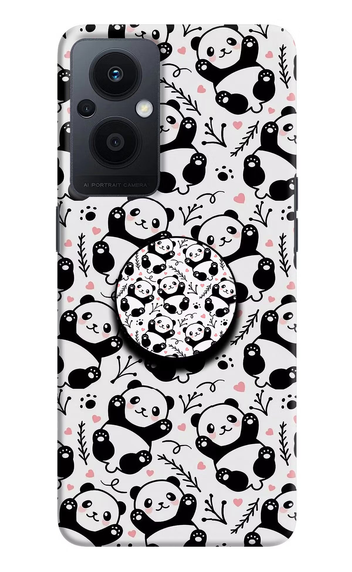 Cute Panda Oppo F21 Pro 5G Pop Case by Casekaro