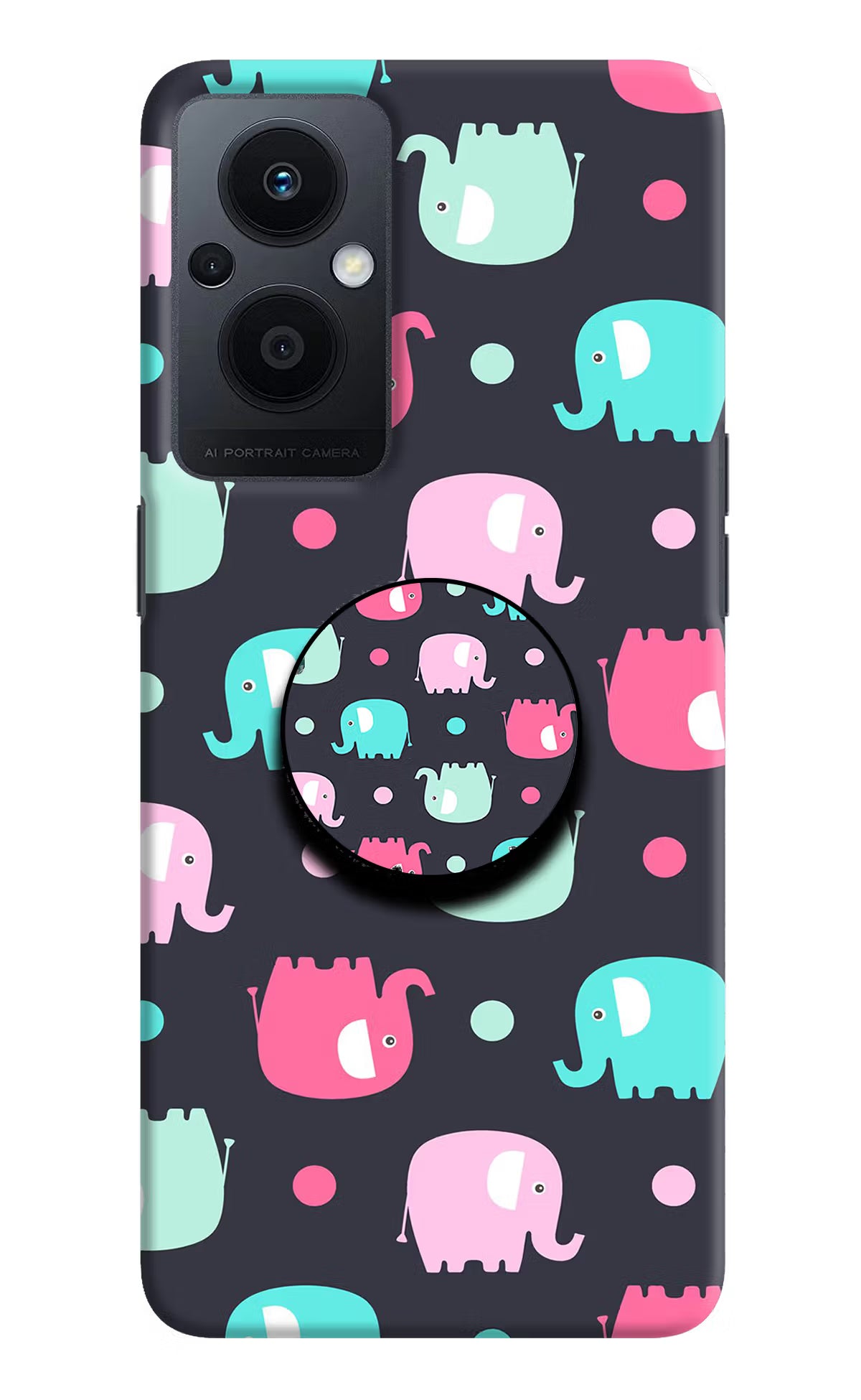 Baby Elephants Oppo F21 Pro 5G Pop Case by Casekaro