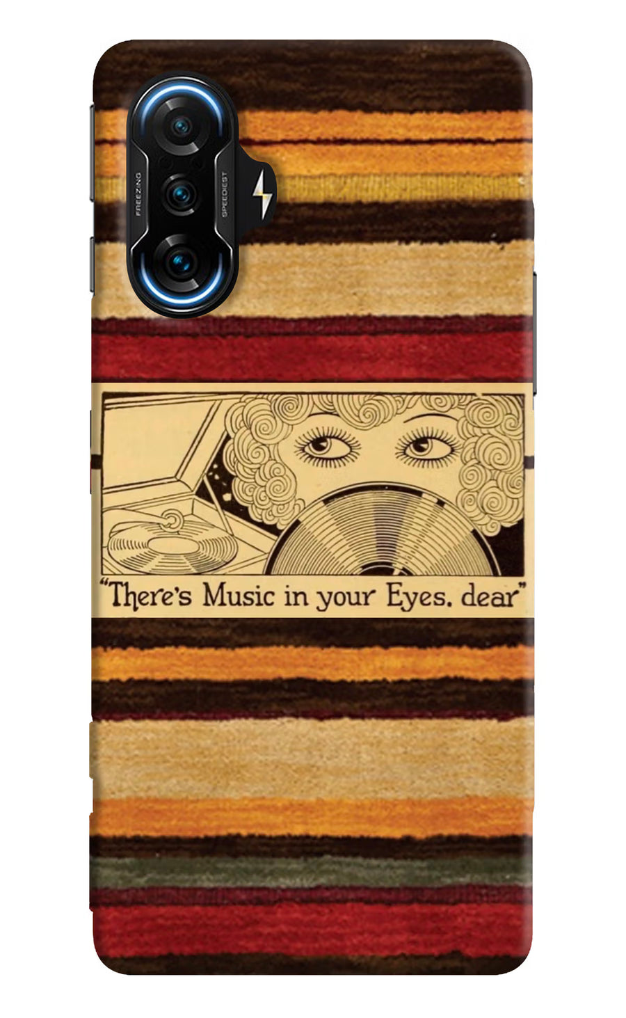Vinyl Stripes Poco F3 GT 5G Back Cover, Hard case