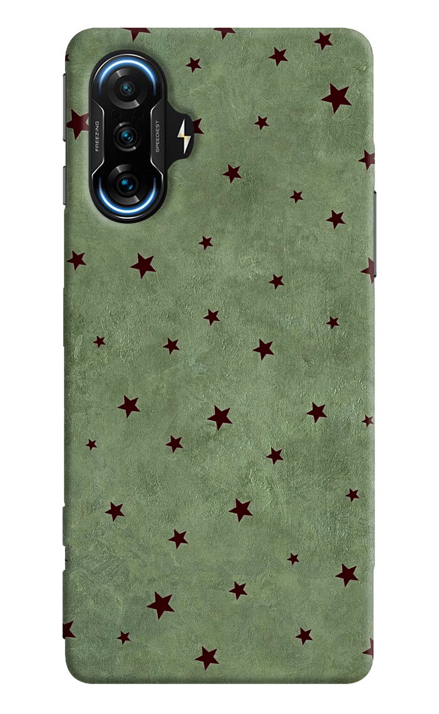 Green Stars Poco F3 GT 5G Back Cover, Hard case