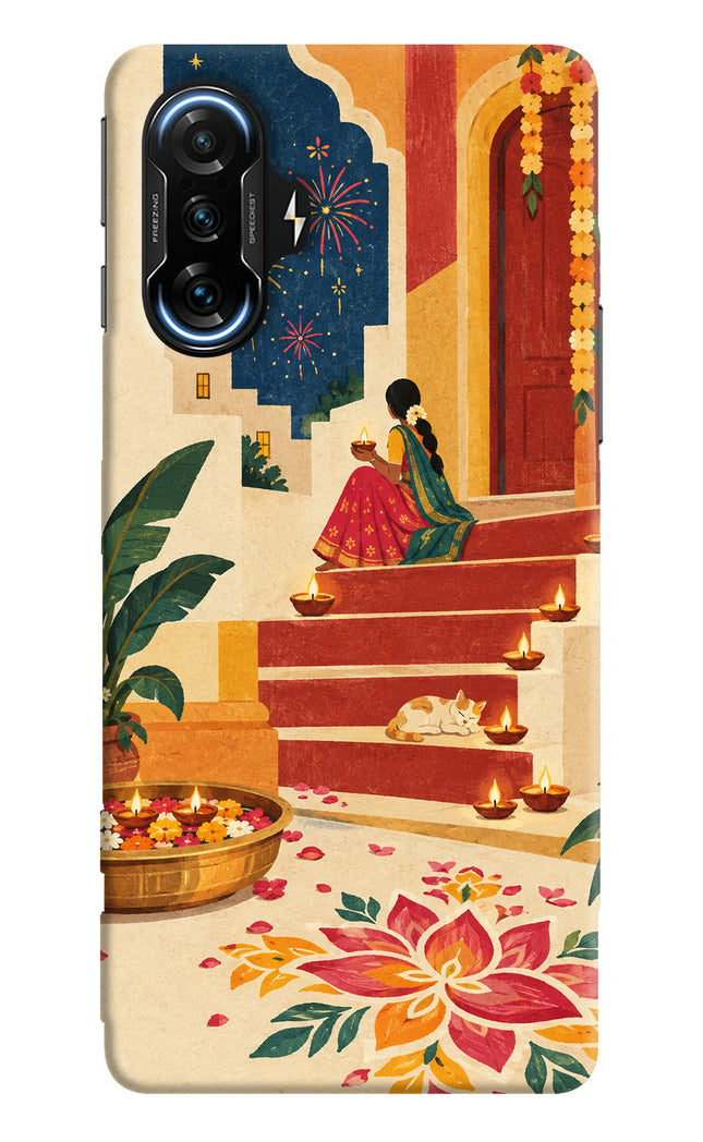 Diwali Rangoli Poco F3 GT 5G Back Cover