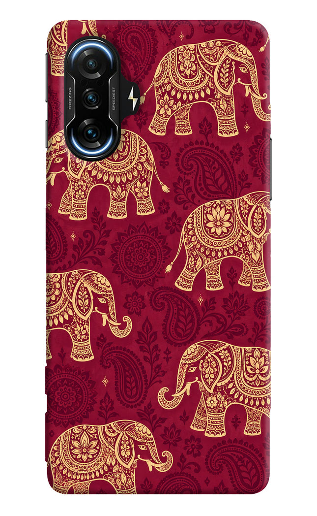 Maroon Elephant Poco F3 GT 5G Back Cover