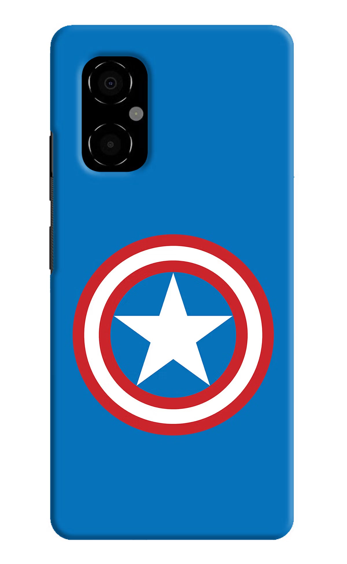 Captain America Logo Poco M4 5G Hard Case Back Cover by Casekaro