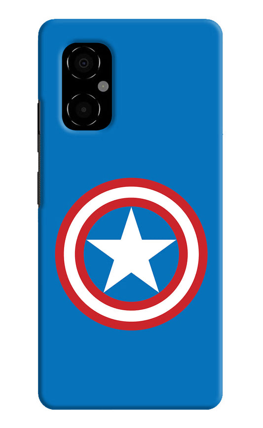 Captain America Logo Poco M4 5G Hard Case Back Cover by Casekaro