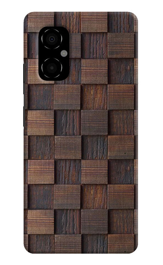 Wooden Cube Design Poco M4 5G Hard Case Back Cover by Casekaro