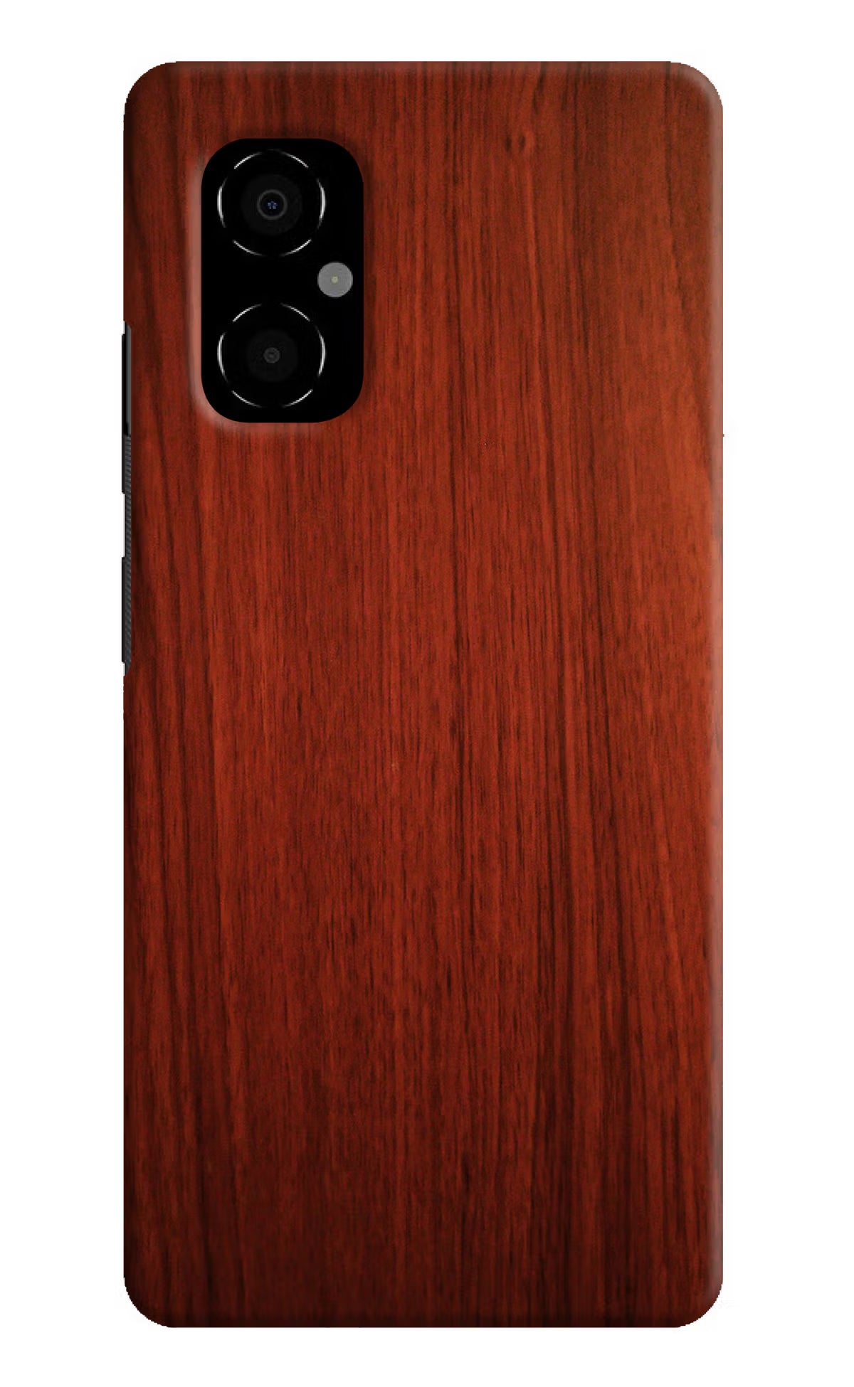 Wooden Plain Pattern Poco M4 5G Hard Case Back Cover by Casekaro