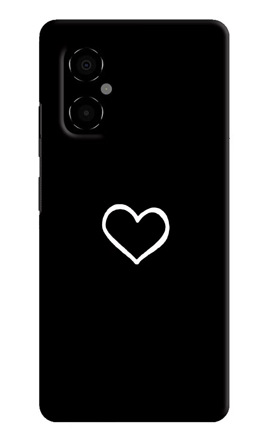 Heart Poco M4 5G Back Cover, Hard case