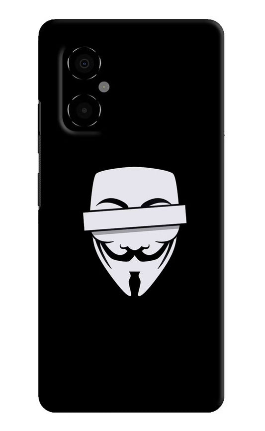 Anonymous Face Poco M4 5G Hard Case Back Cover by Casekaro