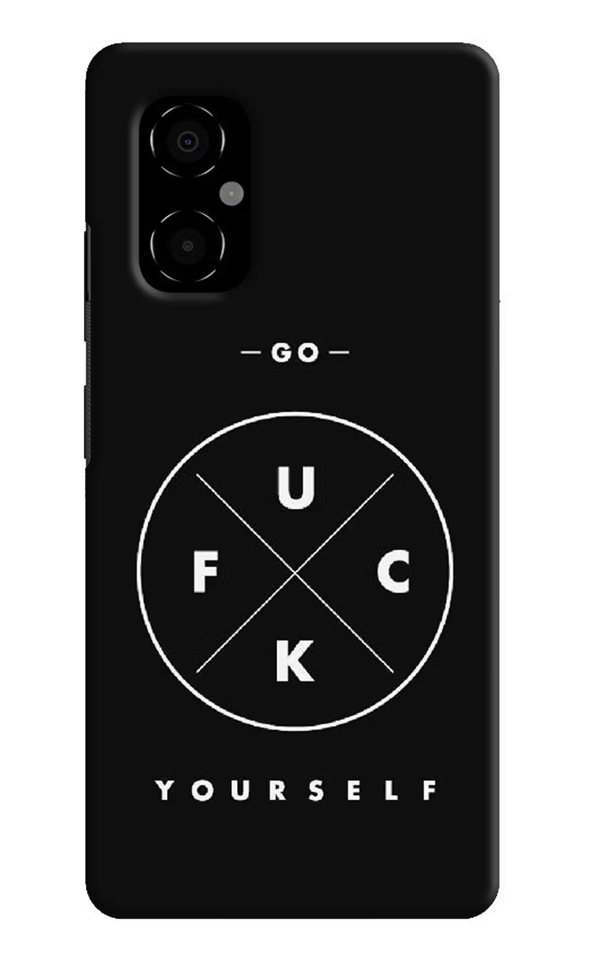 Go Fuck Yourself Poco M4 5G Hard Case Back Cover by Casekaro