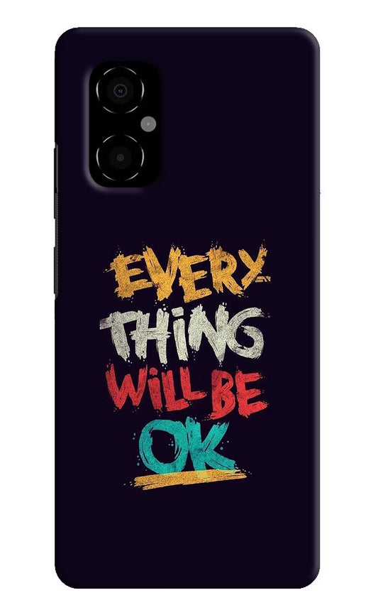 Everything Will Be Ok Poco M4 5G Hard Case Back Cover by Casekaro