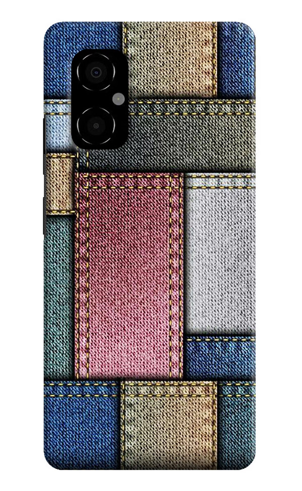 Multicolor Jeans Poco M4 5G Hard Case Back Cover by Casekaro