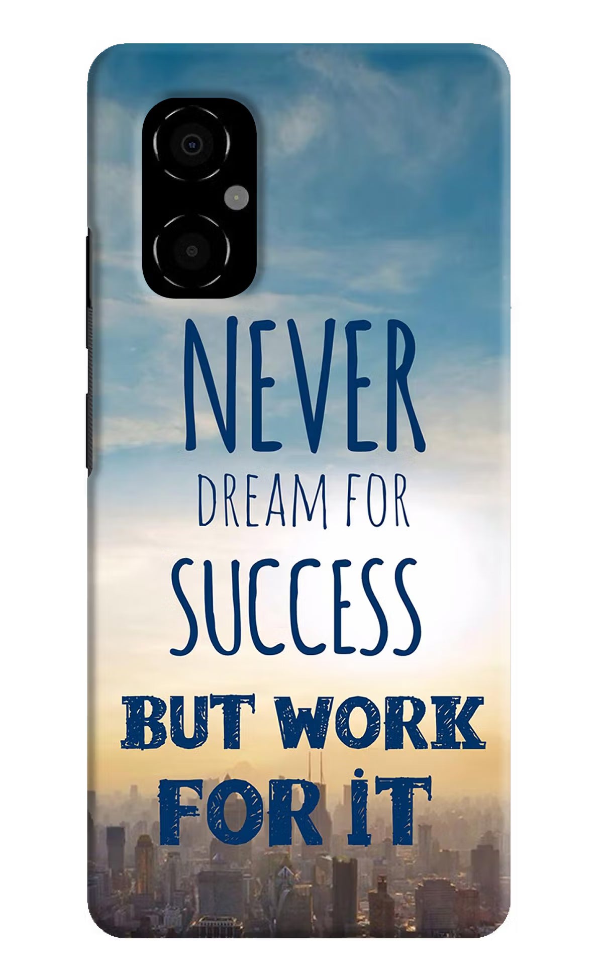 Never Dream For Success But Work For It Poco M4 5G Hard Case Back Cover by Casekaro