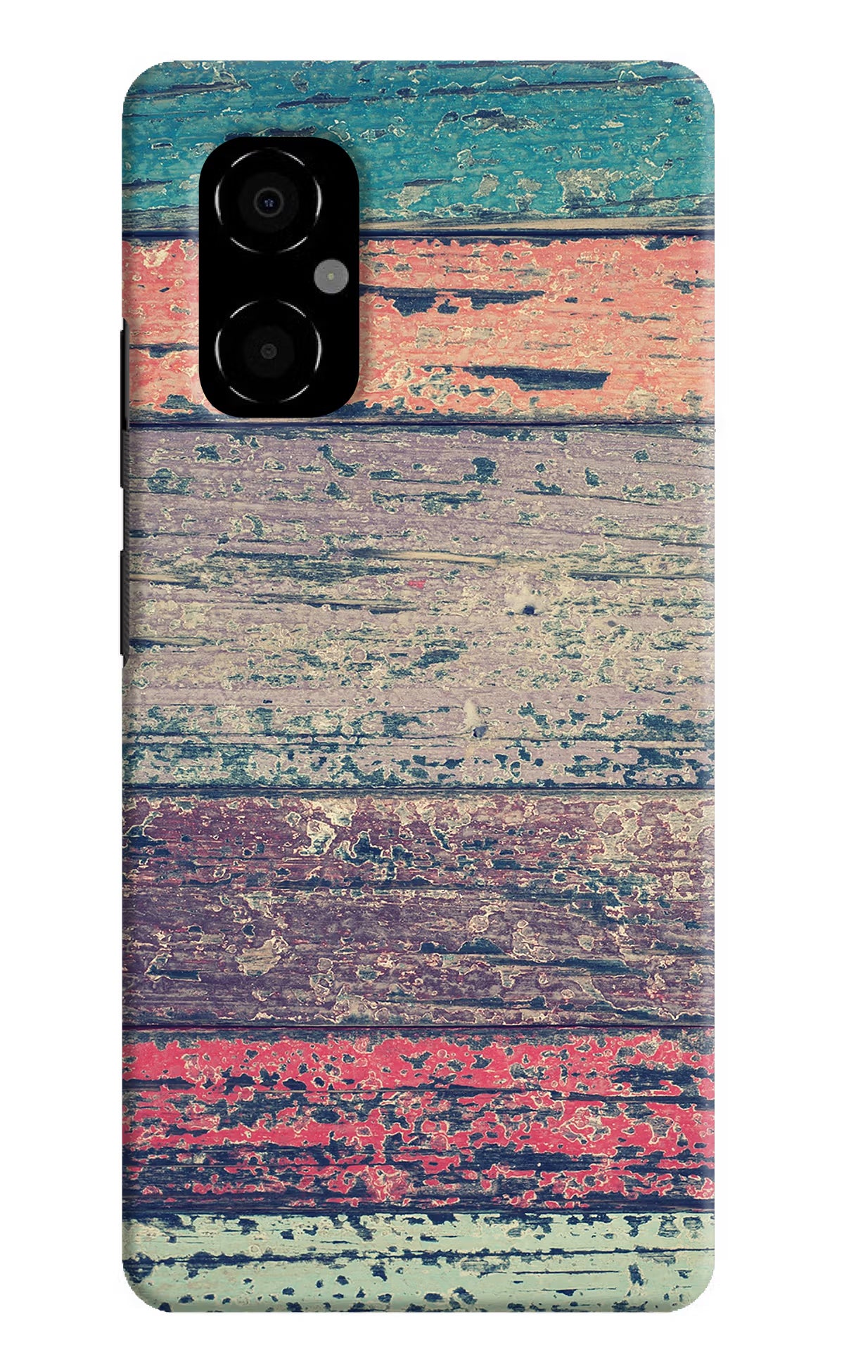 Colourful Wall Poco M4 5G Hard Case Back Cover by Casekaro