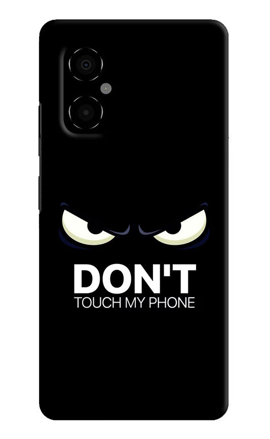 Don'T Touch My Phone Poco M4 5G Hard Case Back Cover by Casekaro