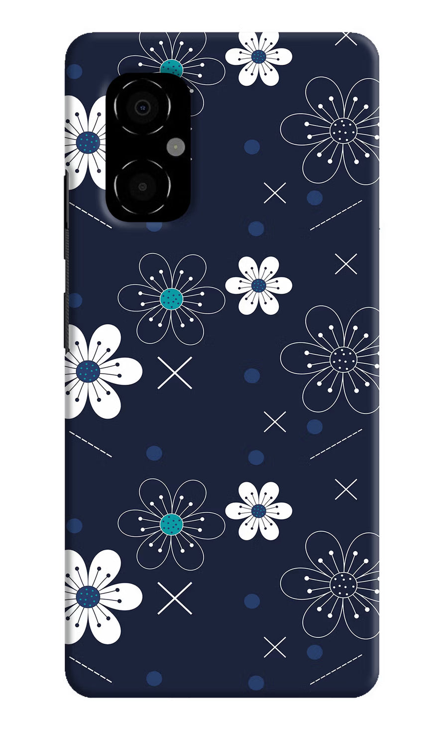 Flowers Poco M4 5G Back Cover, Hard case