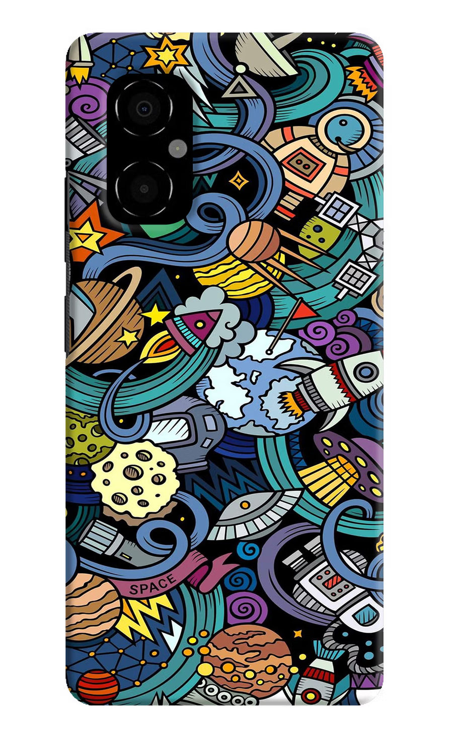 Space Abstract Poco M4 5G Back Cover, Hard case