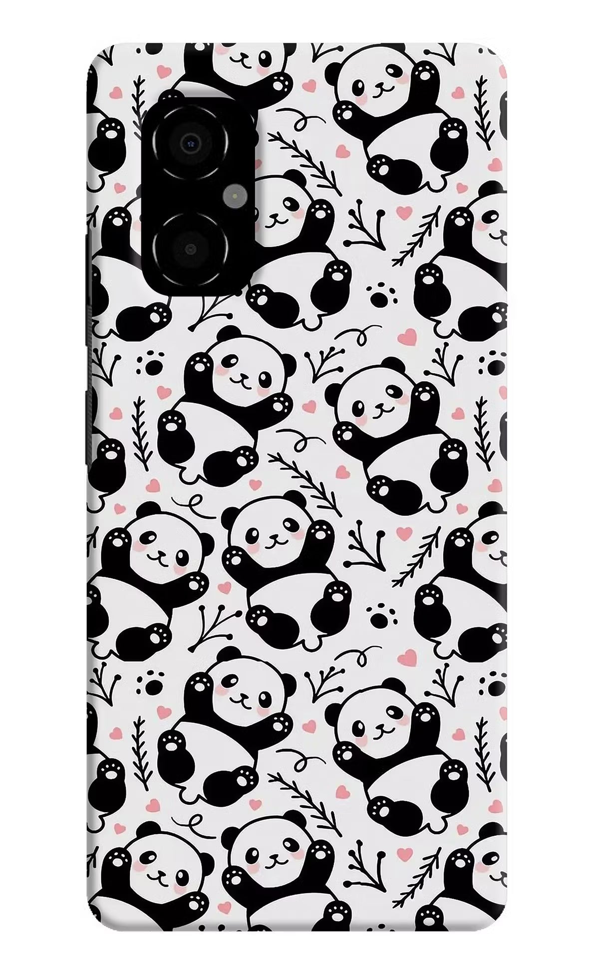 Cute Panda Poco M4 5G Hard Case Back Cover by Casekaro