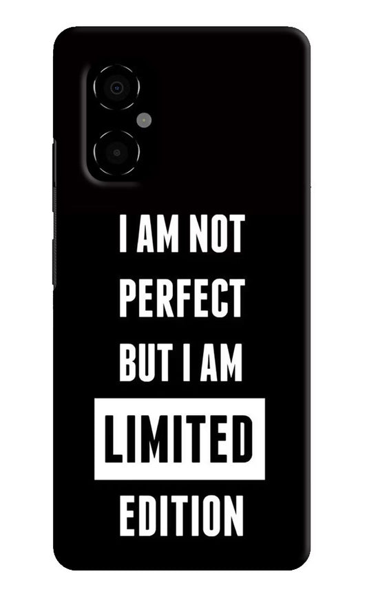 I Am Not Perfect But I Am Limited Edition Poco M4 5G Hard Case Back Cover by Casekaro