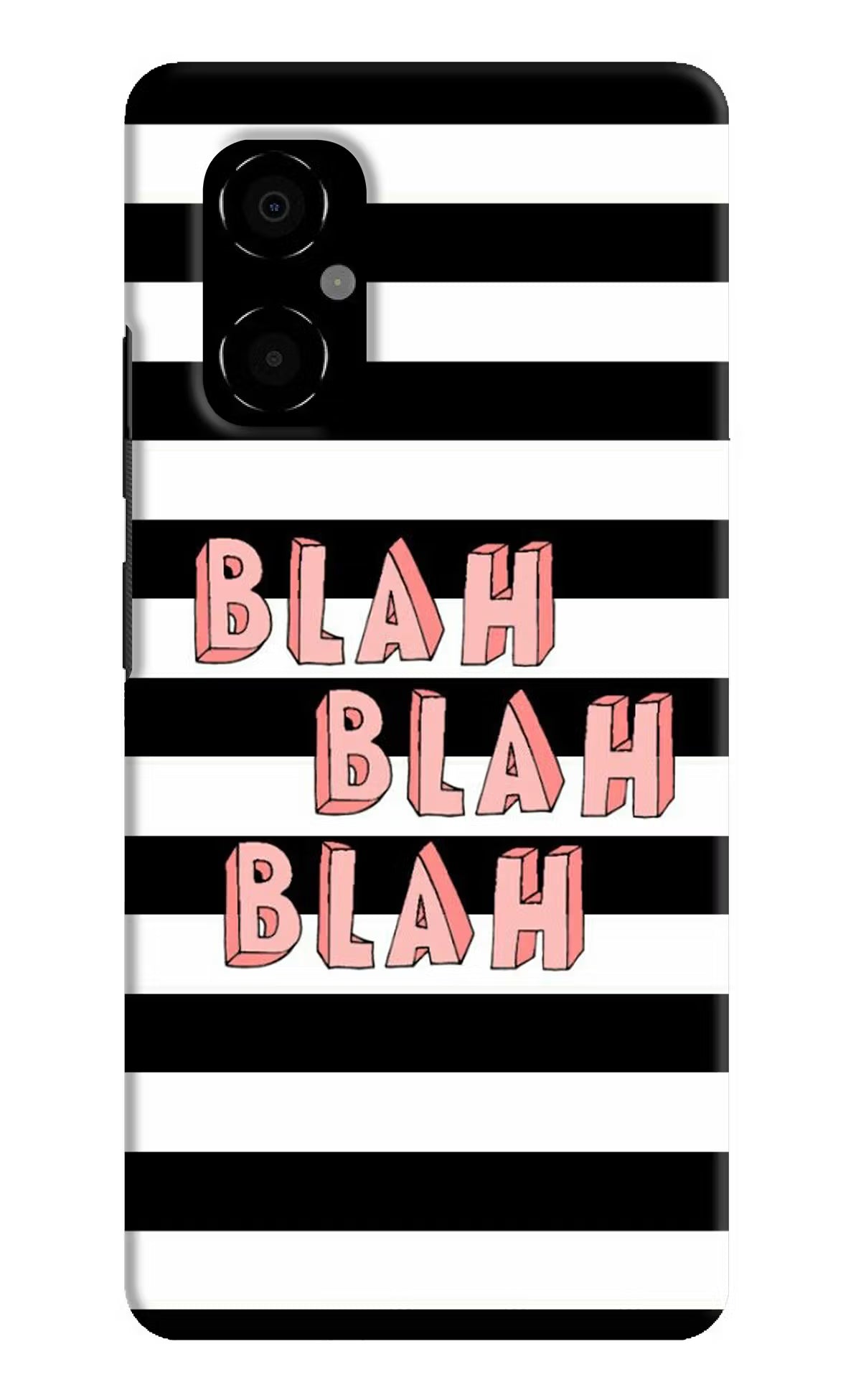 Blah Blah Blah Poco M4 5G Hard Case Back Cover by Casekaro