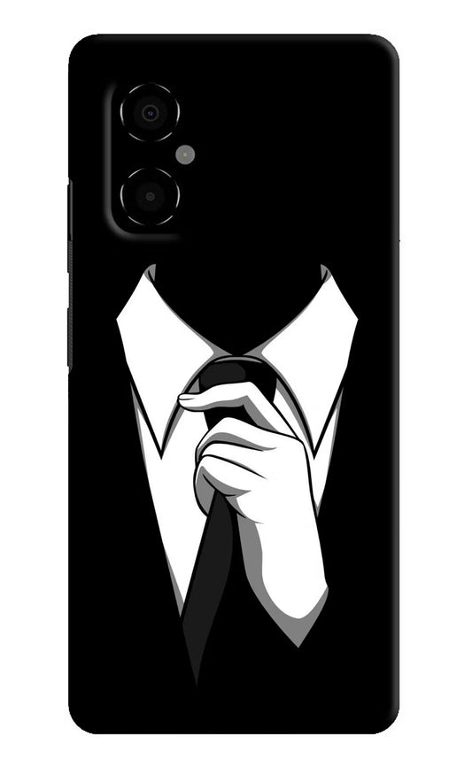 Black Tie Poco M4 5G Hard Case Back Cover by Casekaro