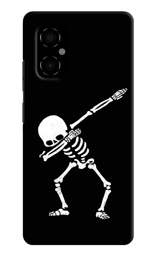 Dabbing Skeleton Art Poco M4 5G Hard Case Back Cover by Casekaro