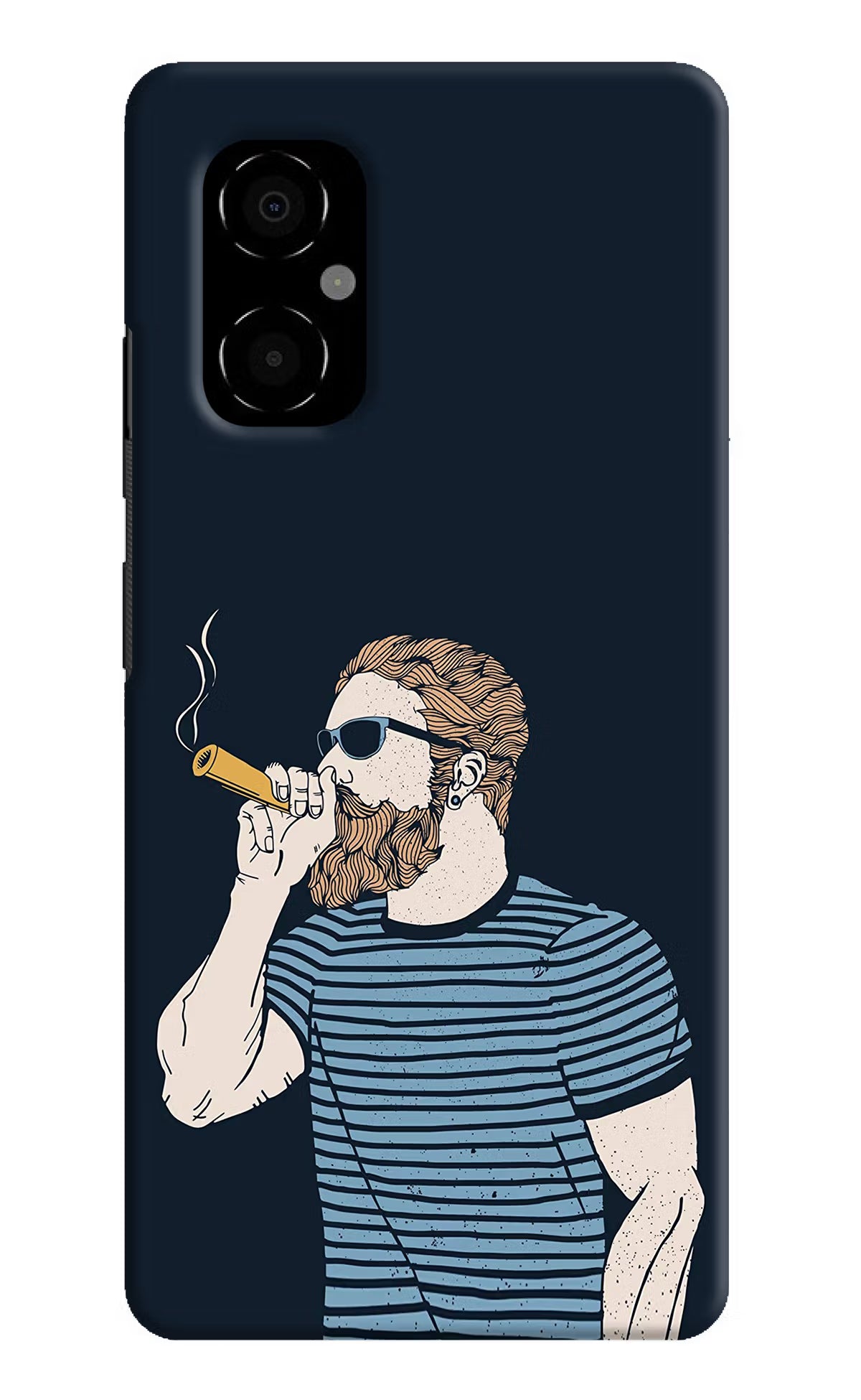 Smoking Poco M4 5G Hard Case Back Cover by Casekaro