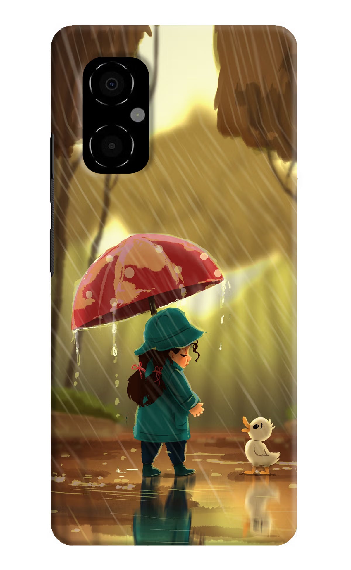 Rainy Day Poco M4 5G Hard Case Back Cover by Casekaro