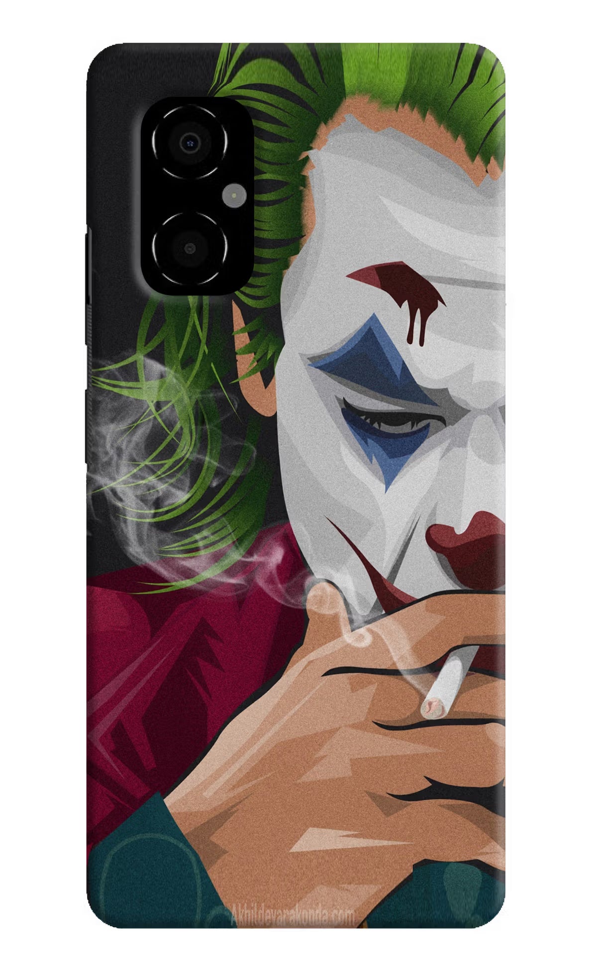 Joker Smoking Poco M4 5G Hard Case Back Cover by Casekaro