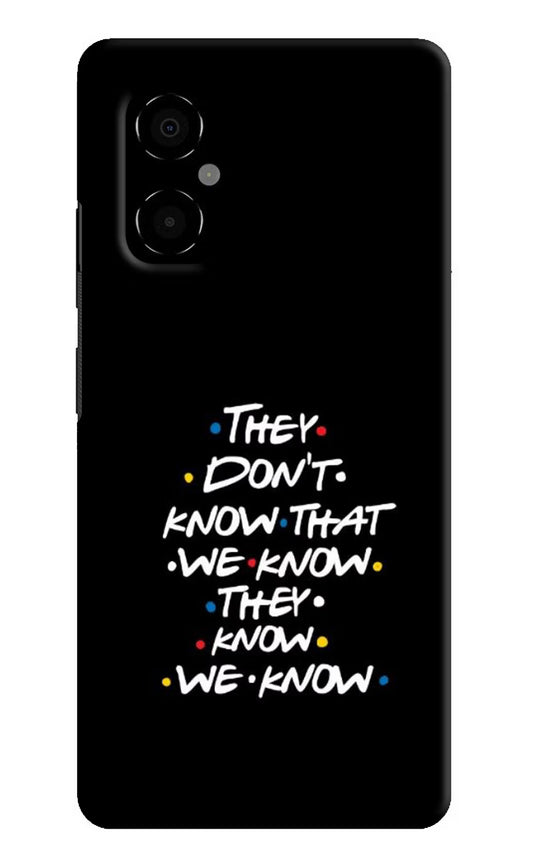 FRIENDS Dialogue Poco M4 5G Hard Case Back Cover by Casekaro