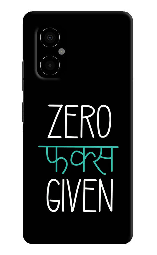 Zero Fucks Given Poco M4 5G Hard Case Back Cover by Casekaro