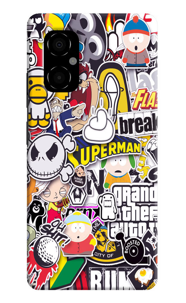 Sticker Bomb Poco M4 5G Hard Case Back Cover by Casekaro