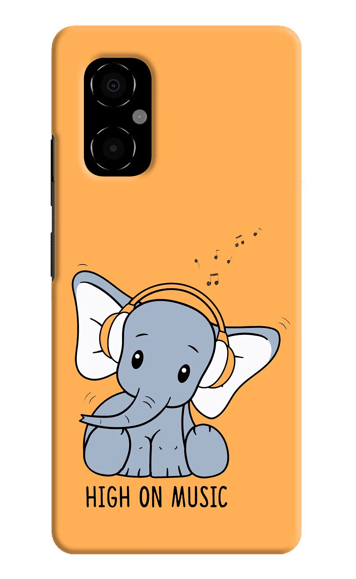 High On Music Poco M4 5G Hard Case Back Cover by Casekaro