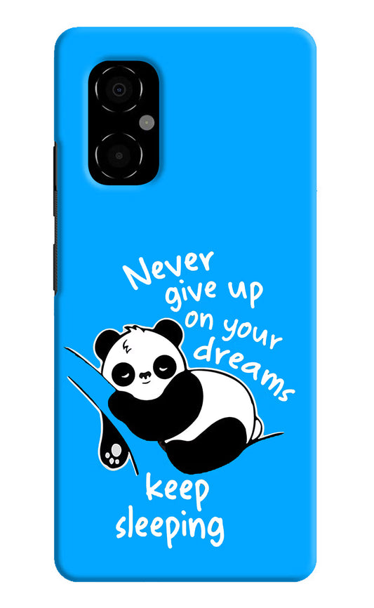 Keep Sleeping Poco M4 5G Hard Case Back Cover by Casekaro