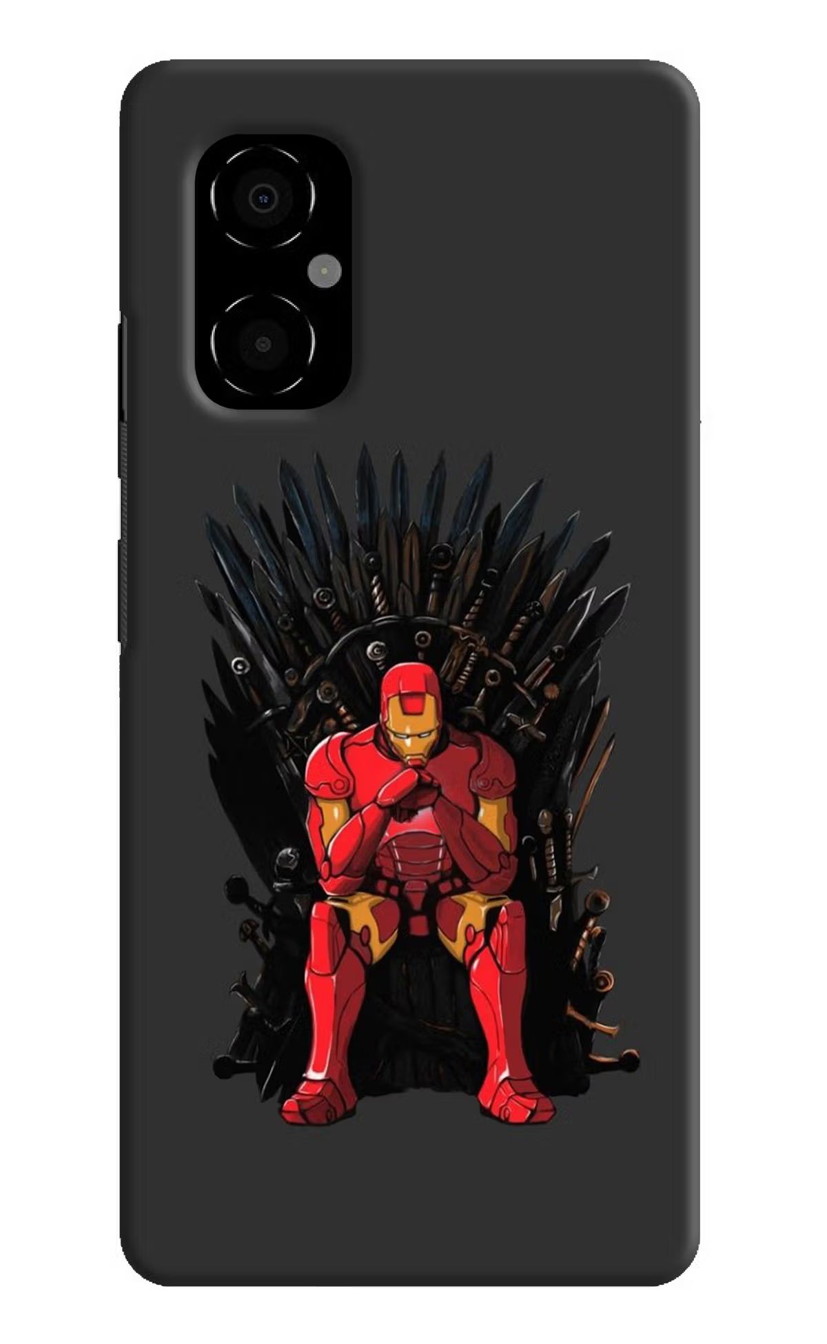Ironman Throne Poco M4 5G Hard Case Back Cover by Casekaro