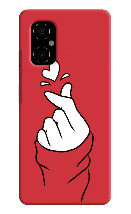 Korean Love Sign Poco M4 5G Hard Case Back Cover by Casekaro