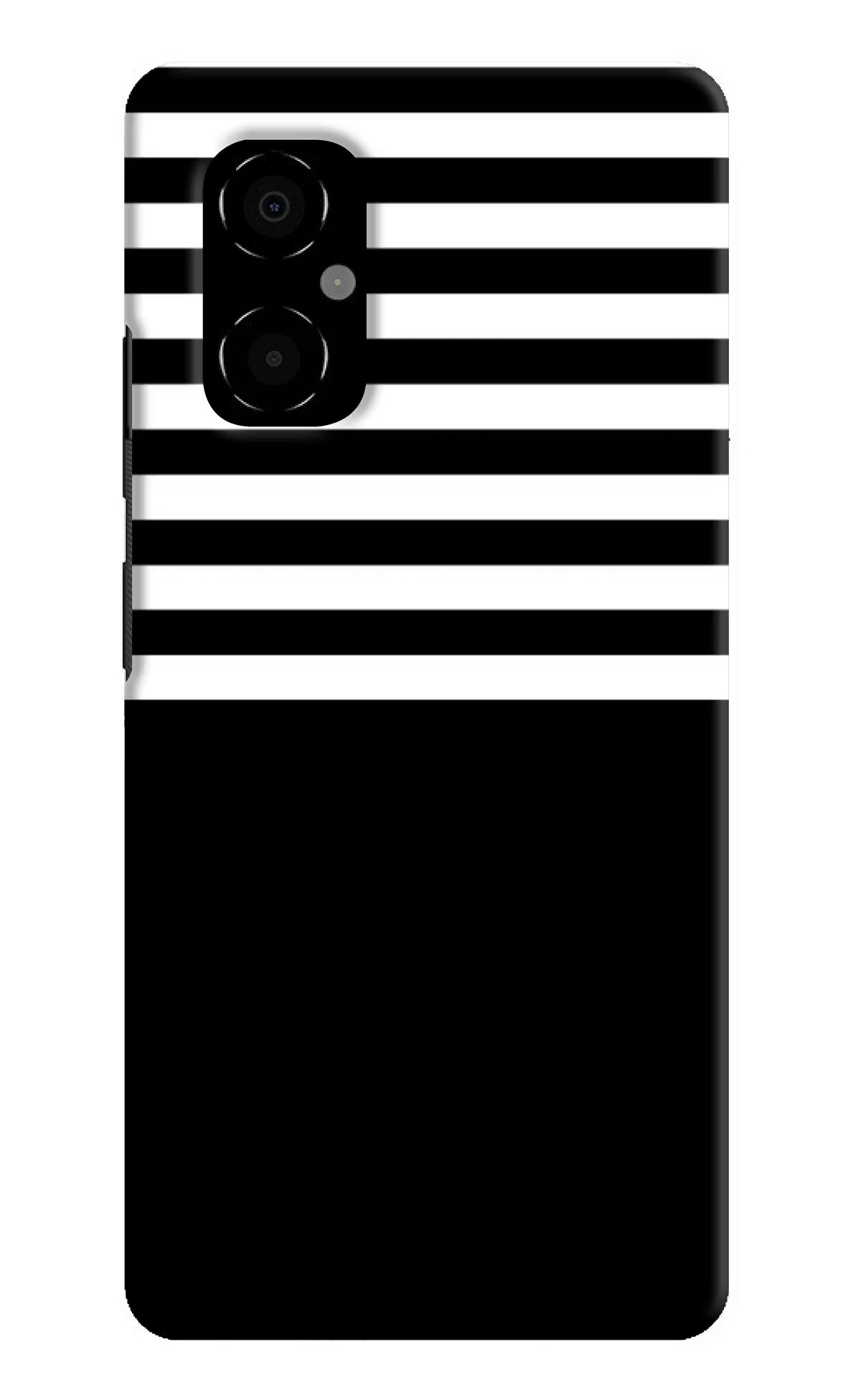 Black and White Print Poco M4 5G Hard Case Back Cover by Casekaro