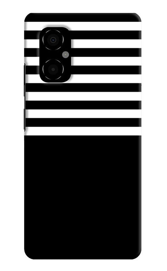 Black and White Print Poco M4 5G Hard Case Back Cover by Casekaro