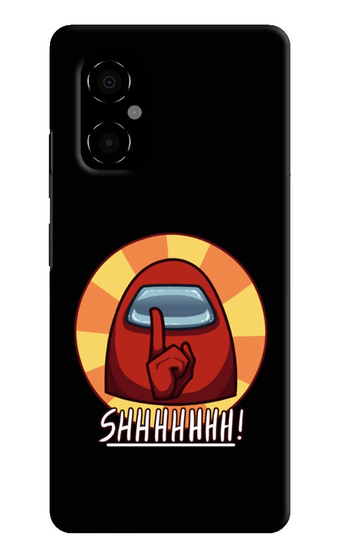 Among Us Shhh! Poco M4 5G Hard Case Back Cover by Casekaro