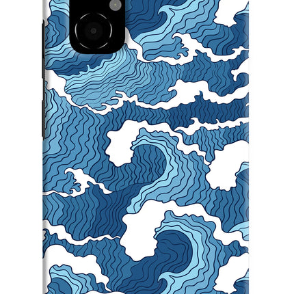 Blue Waves Poco M4 5G Hard Case Back Cover by Casekaro