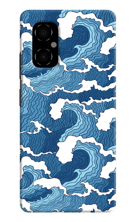 Blue Waves Poco M4 5G Hard Case Back Cover by Casekaro